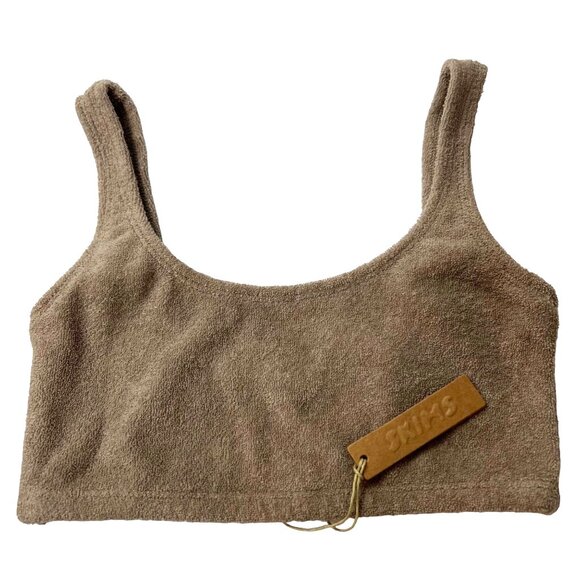 SKIMS Terry Toweling Scoop Bralette  Desert XS - Picture 2 of 9